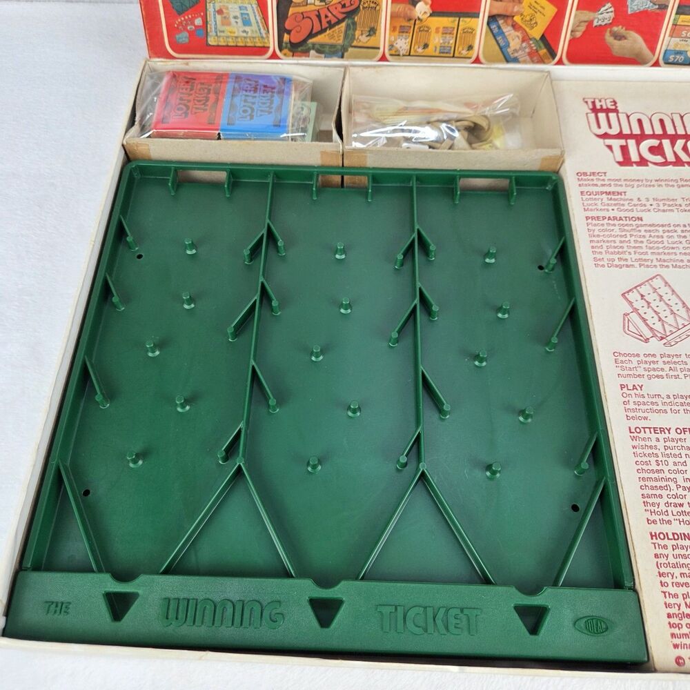 Vintage 1977 The Winning Ticket Home Lottery Board Game Ideal Complete Nice - Picture 6 of 16